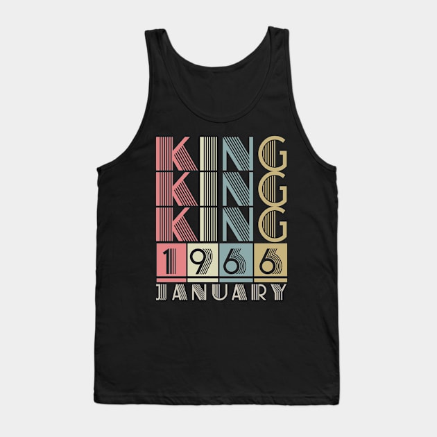 1966 - King January Retro Vintage Birthday Tank Top by ReneeCummings